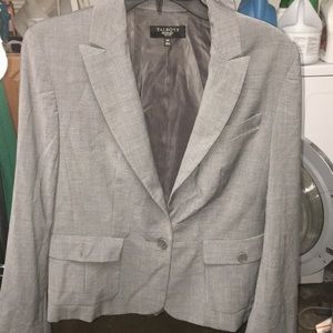 Talbots womens 14p small grey light blazer dress